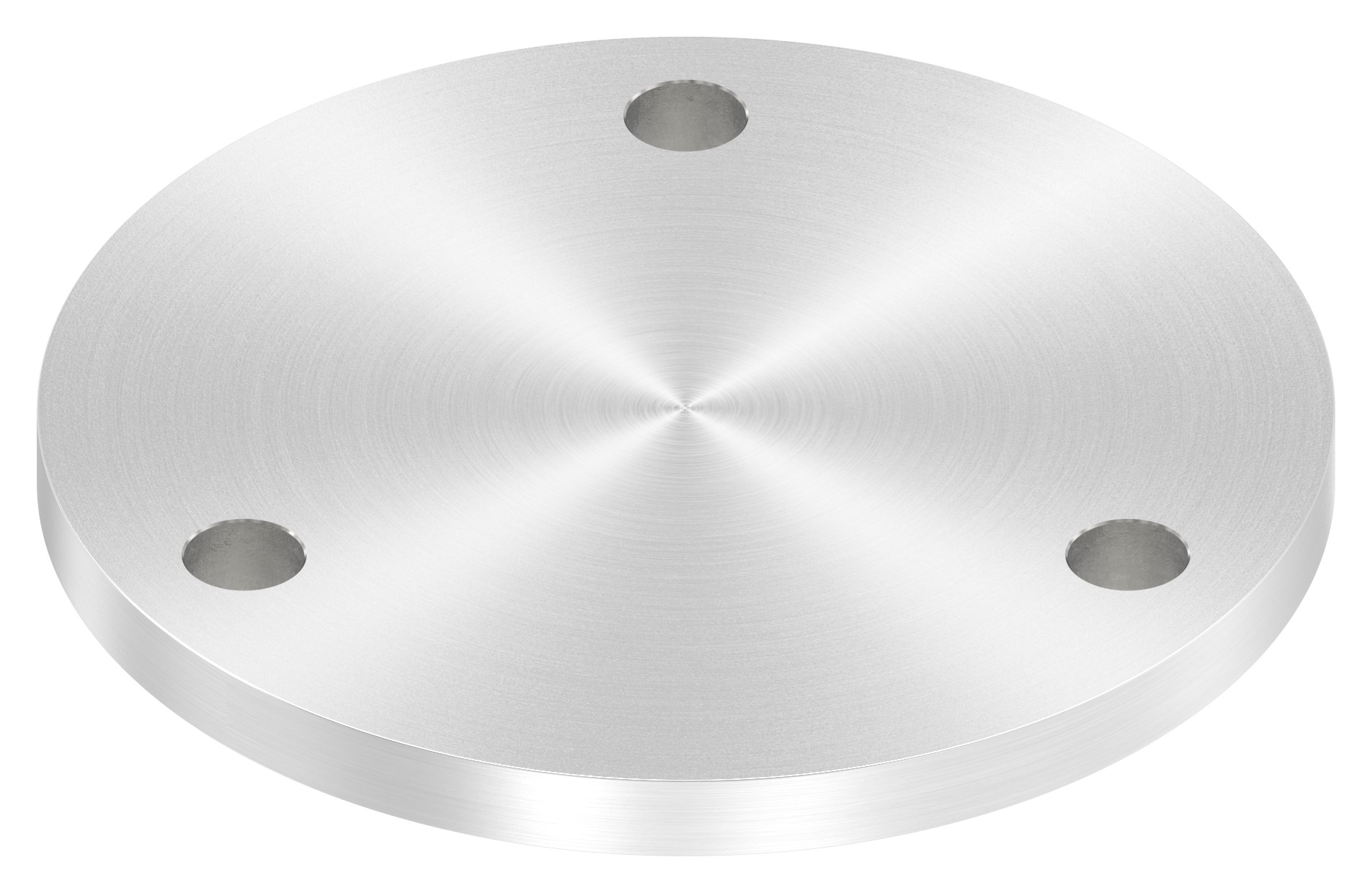 Ankerplatte Ø 140x10mm, mit Rundschliff, V2A