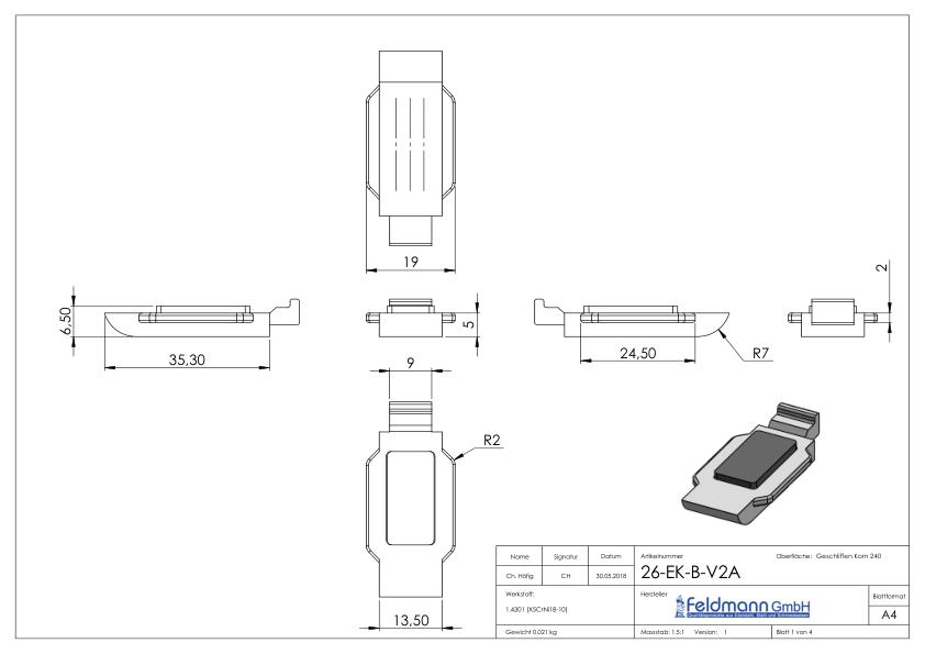 Sichtschutz Sicherungsboden EK Mod. 26, V2A