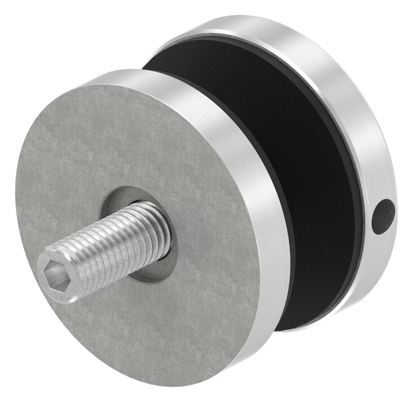 Glaspunkthalter 52mm, Anschluss: flach, V2A