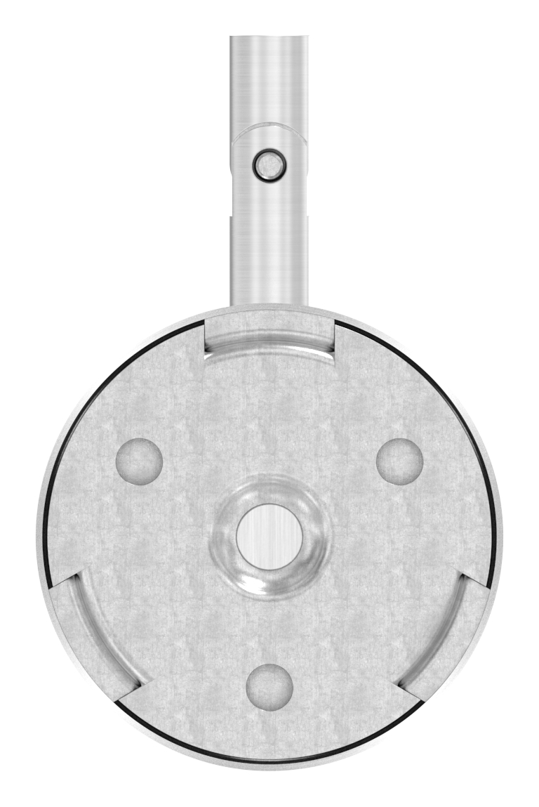 Handlaufhalter inkl. Cliprosette (Ronde und Bügel verschweißt), V2A Handlaufhalter inkl. Cliprosette (Ronde und Bügel verschweißt), V2A