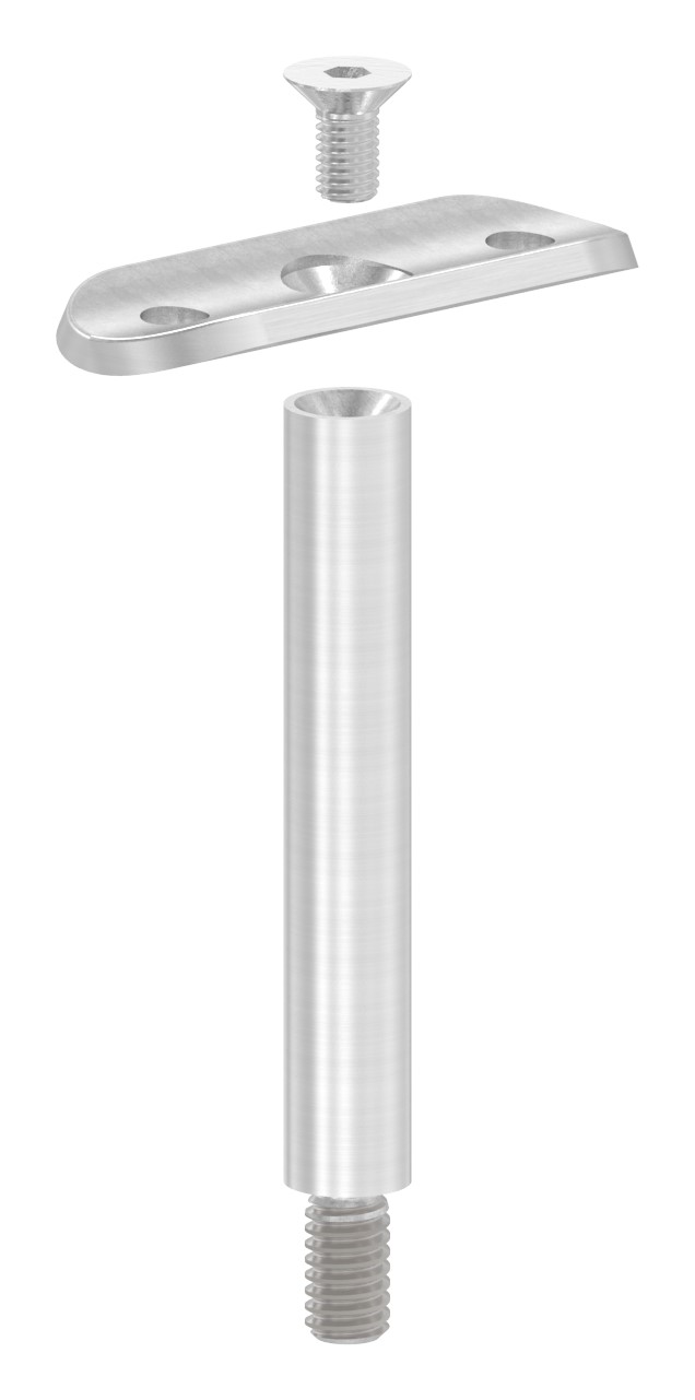 Stift Ø 12mm mit Handlaufanschlussplatte 42,4mm, V2A