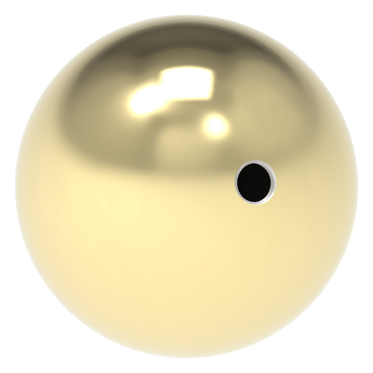 Messinghohlkugel Ø 60mm mit M8