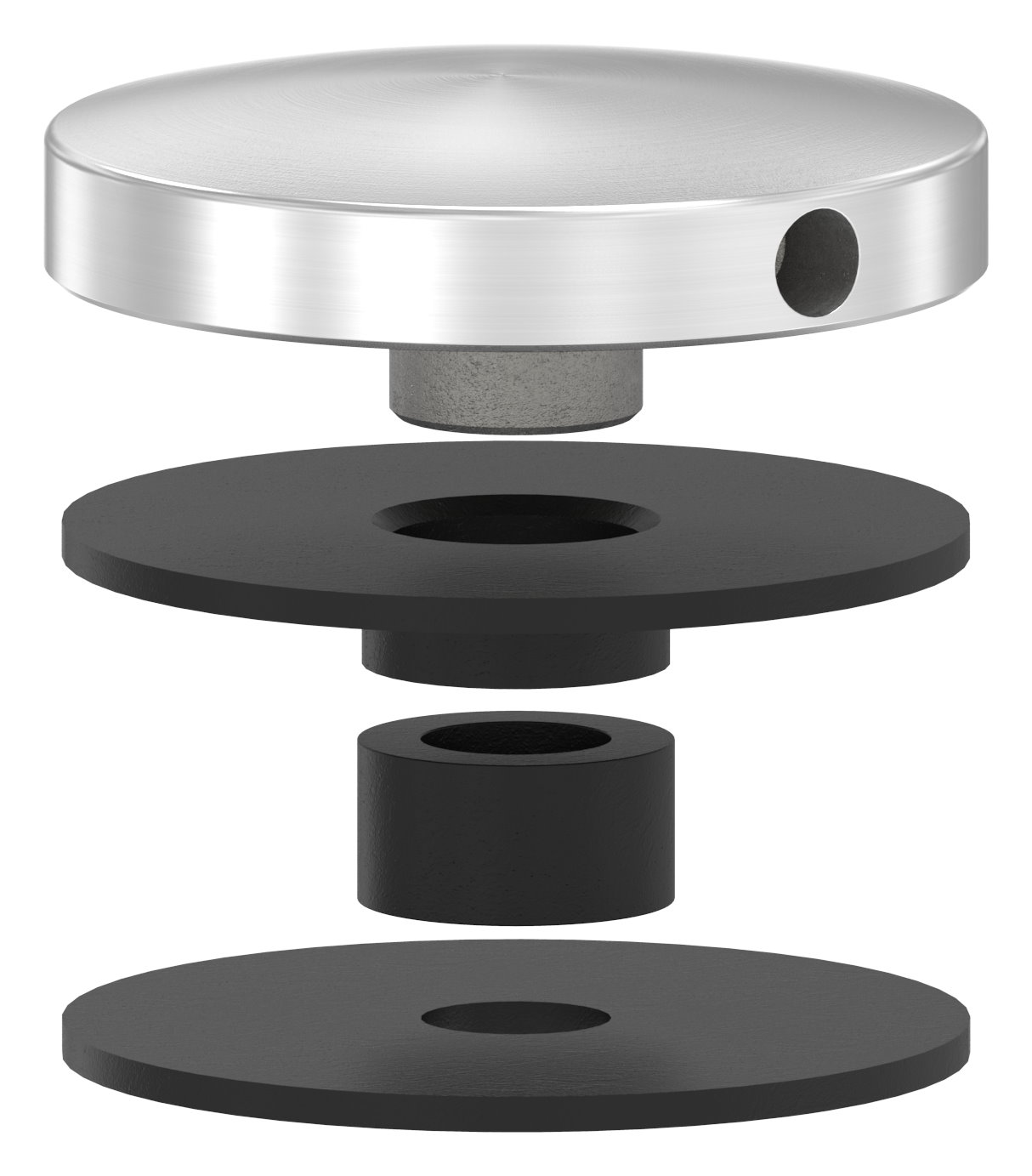 Oberteil für 52mm Glaspunkthalter, V2A