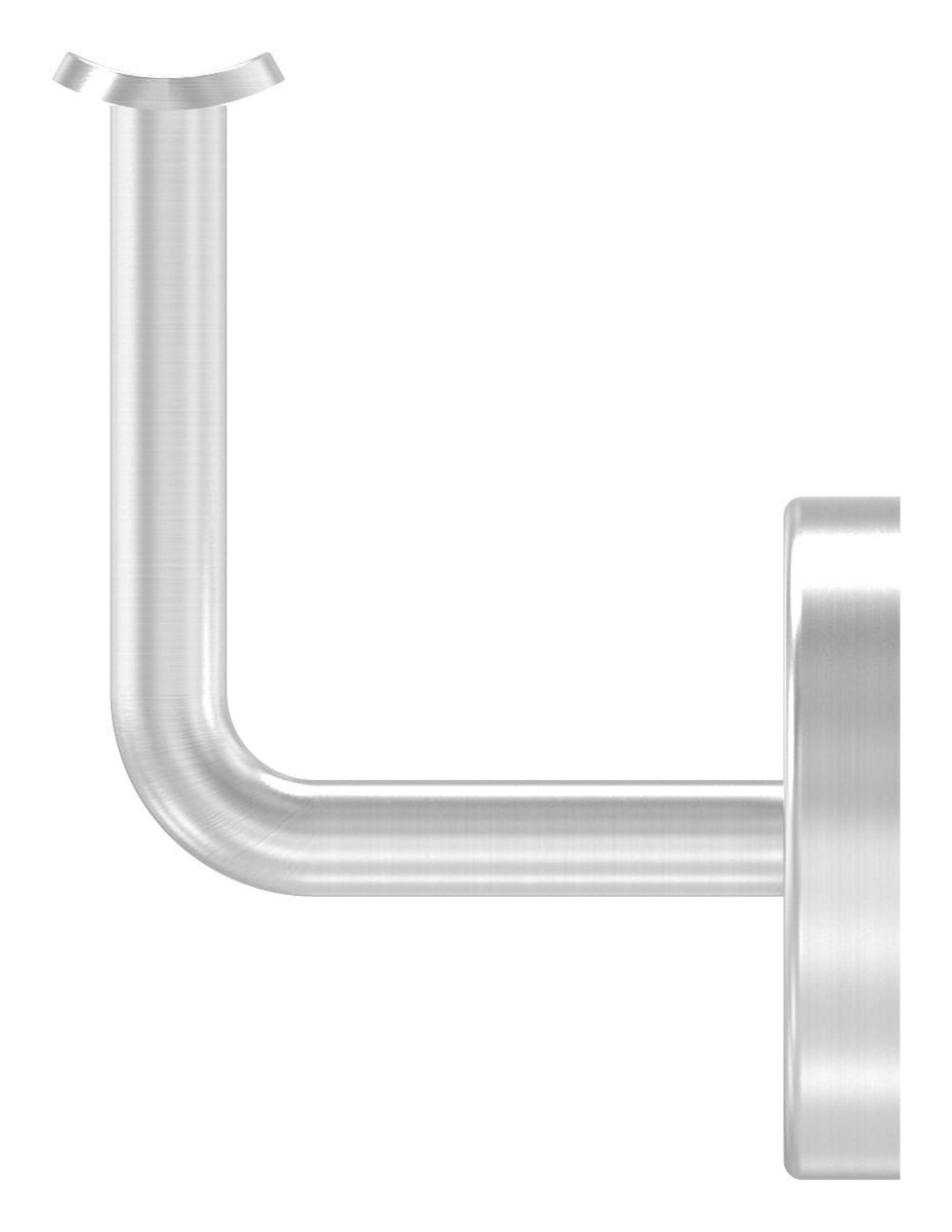 Handlaufhalter mit Handlaufanschlussplatte und Abdeckrosette (Ronde und Bügel verschweißt), V2A