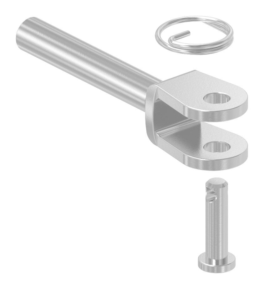 Gabelterminal mit Innengew. M4 links, V4A