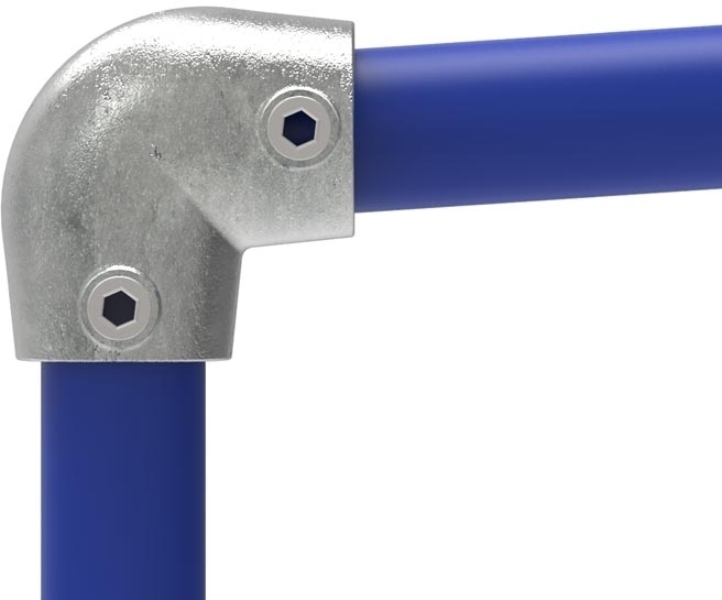 Rohrbogen 90°, schräg, variabel, für Rohr Ø 42,4mm