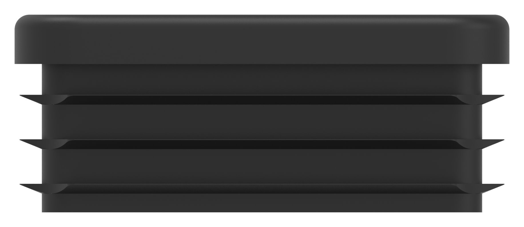 Kunststoffkappe für Rechteckrohr 80x50mm