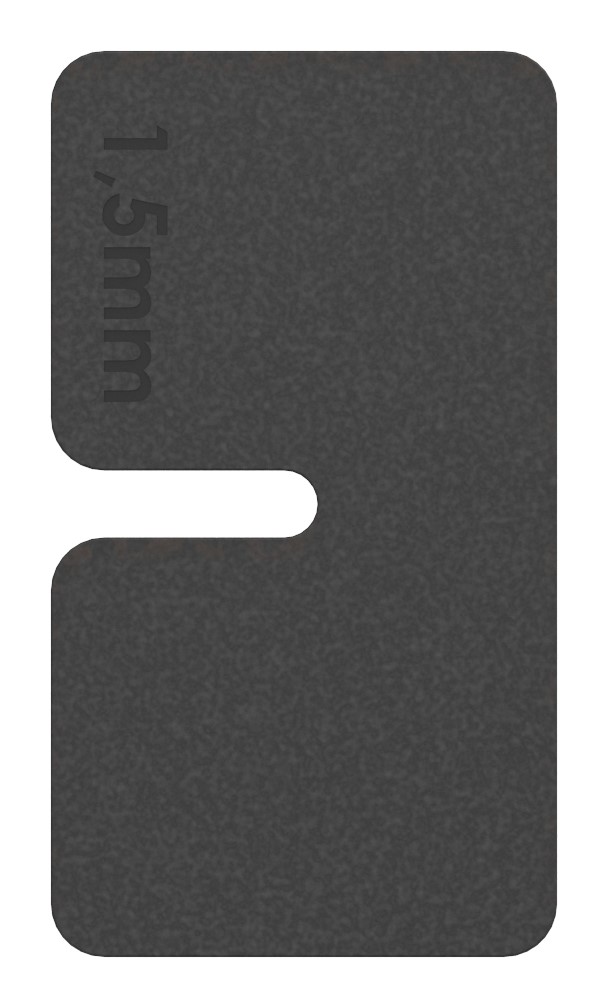 Gummi für Mod. 11, Blech 1,5 mm Gummi für Mod. 11, Blech 1,5 mm