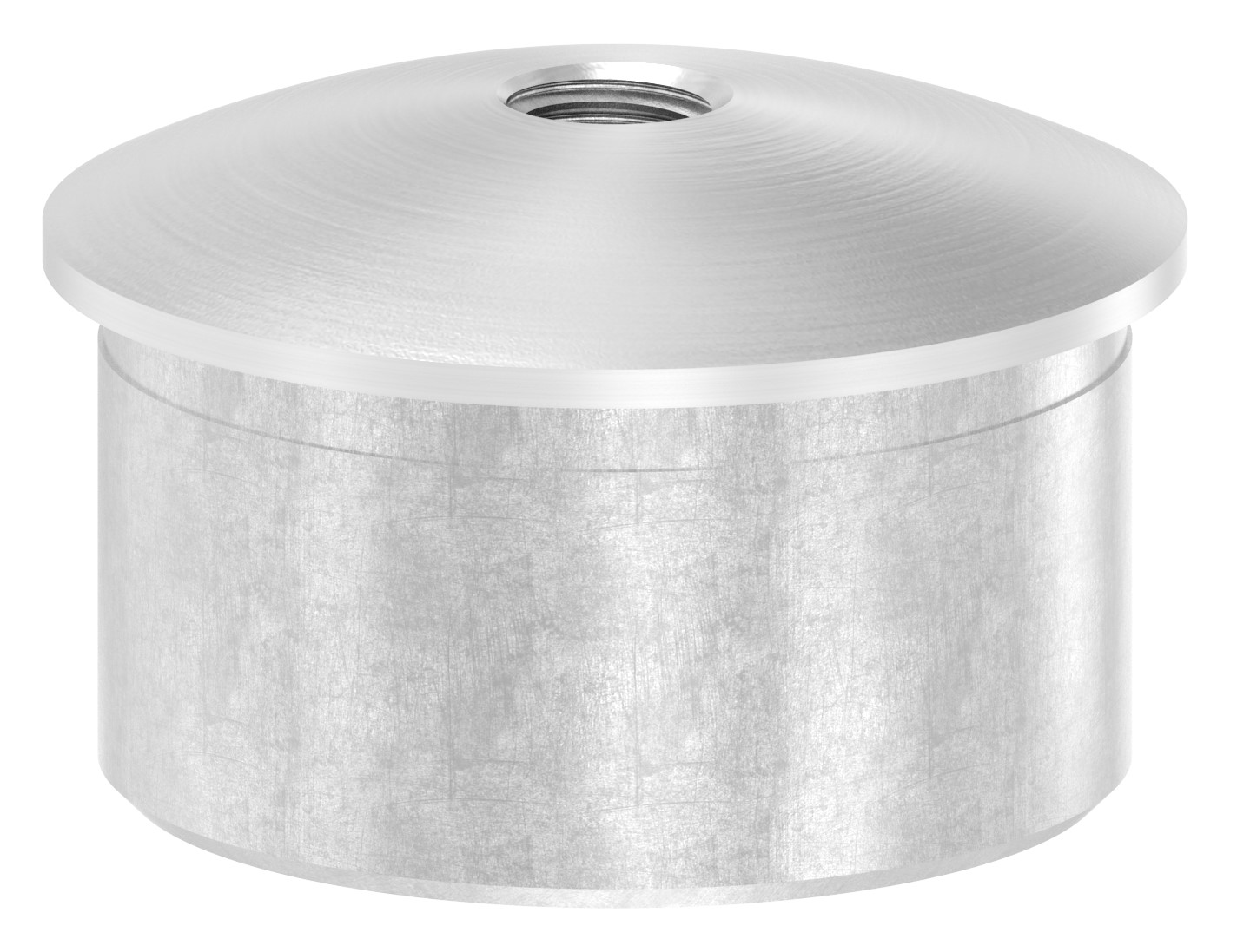 Rohrabschlussstopfen zum Kleben mit M8 für 42,4x2,0mm, V2A