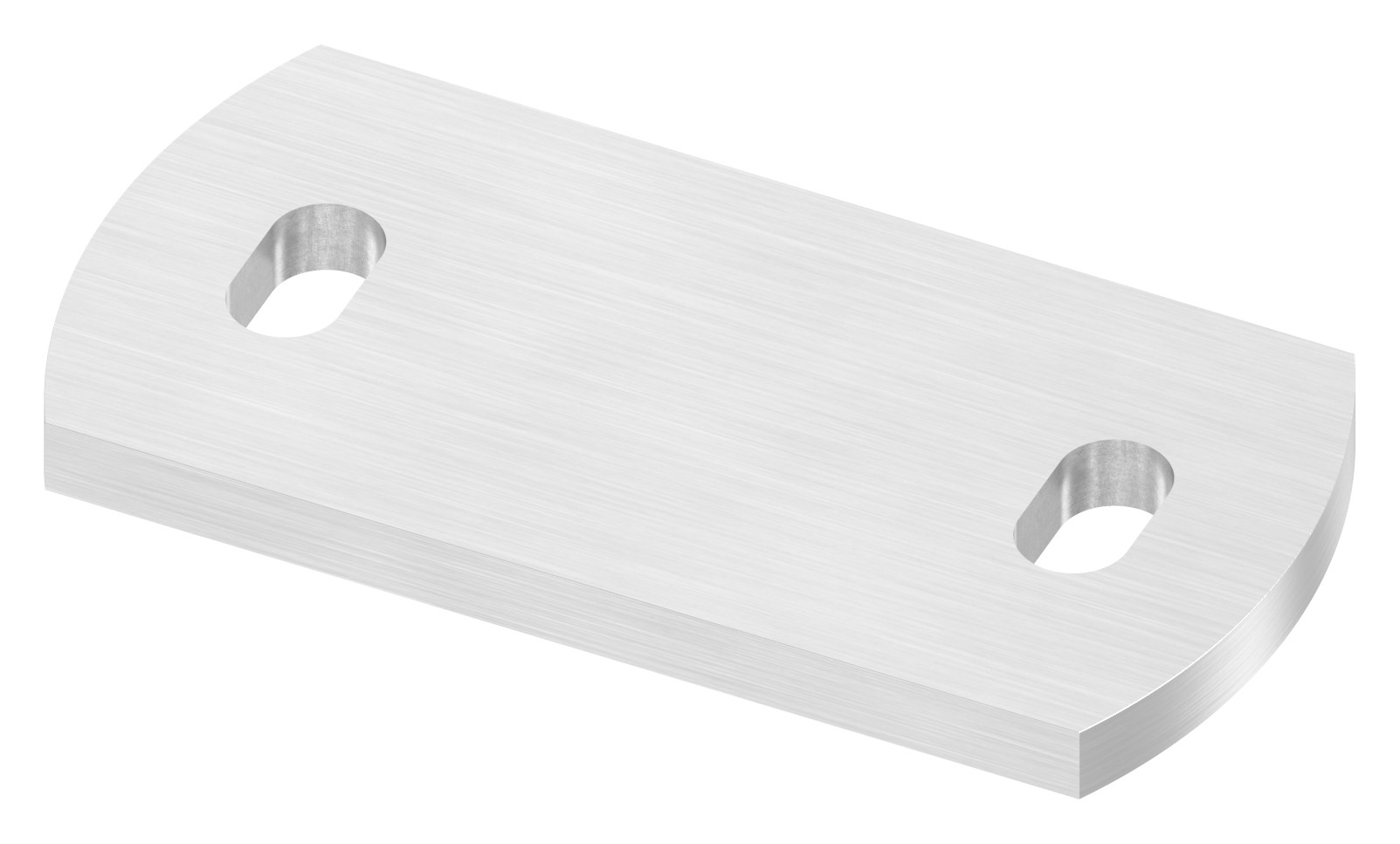 Ankerplatte, 120x60x8mm, mit Längsschliff, V2A