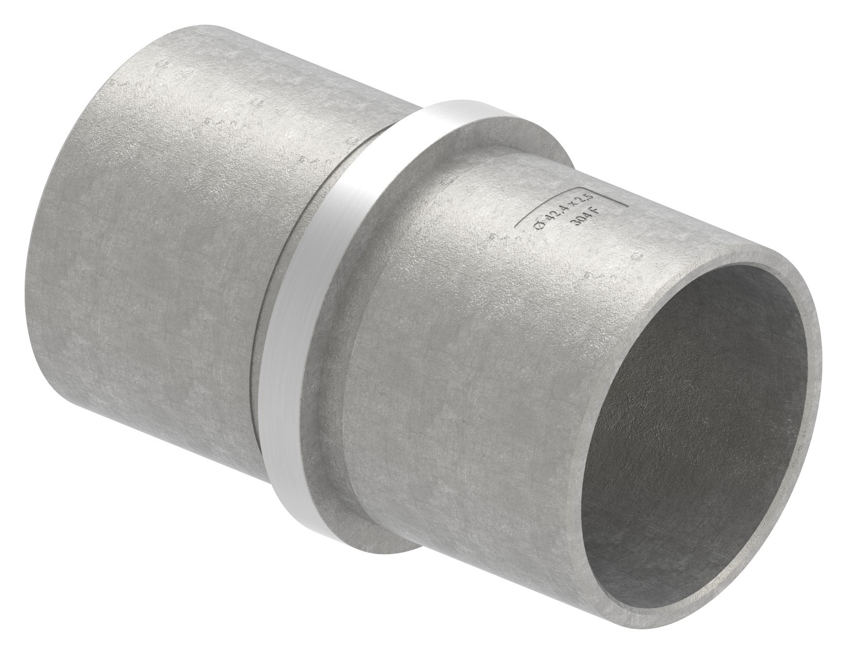 Verbindungsstück für Rohr 42,4x2,5mm, V2A