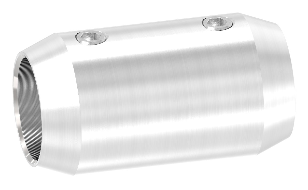 Stabverbinder für 14mm Rund, L: 36mm, Ø 20mm, V2A