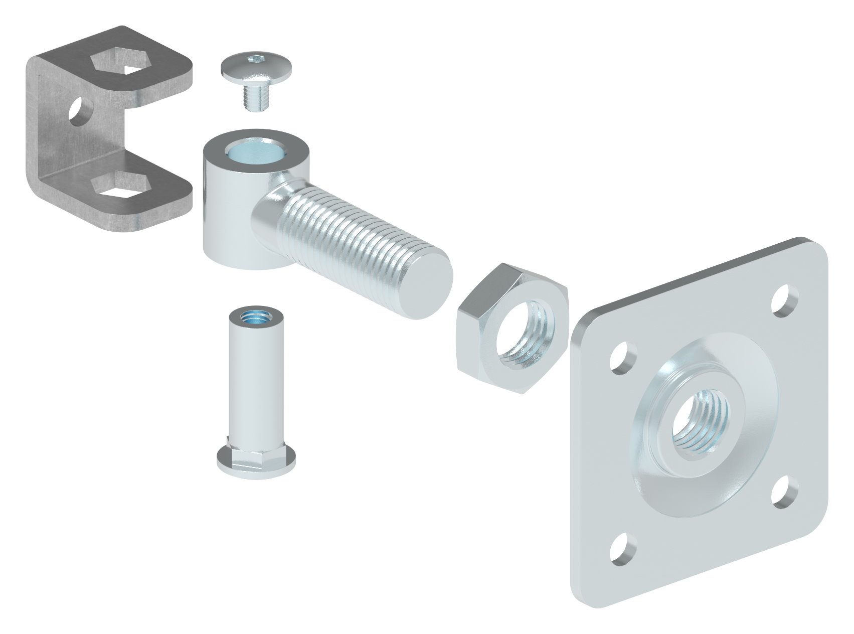 Torband M24 mit verstellbarer Platte, galvanisch verzinkt