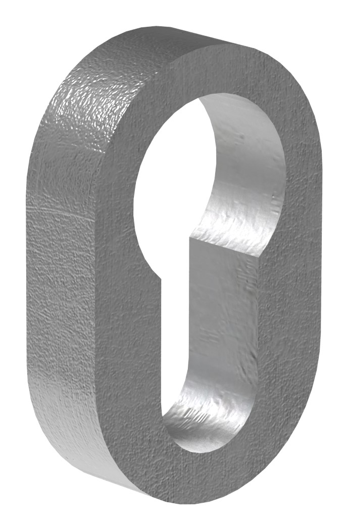 Sicherheitsrosette 28x44x10mm, zum Aufschweißen