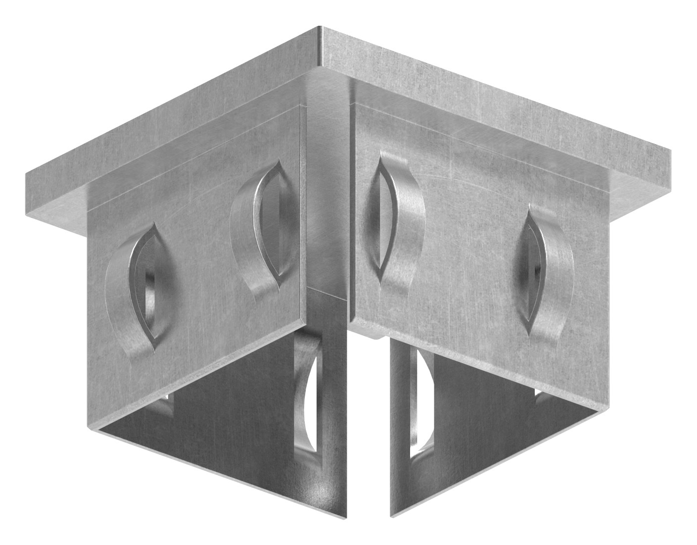 Stahleinschlagkappe, für Quadratrohr 50x50mm
