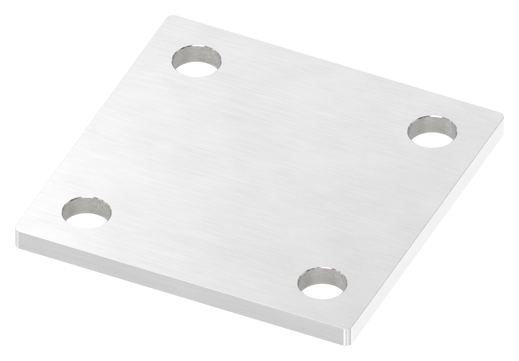 Ankerplatte, 100x100x6mm, mit Längsschliff, V2A