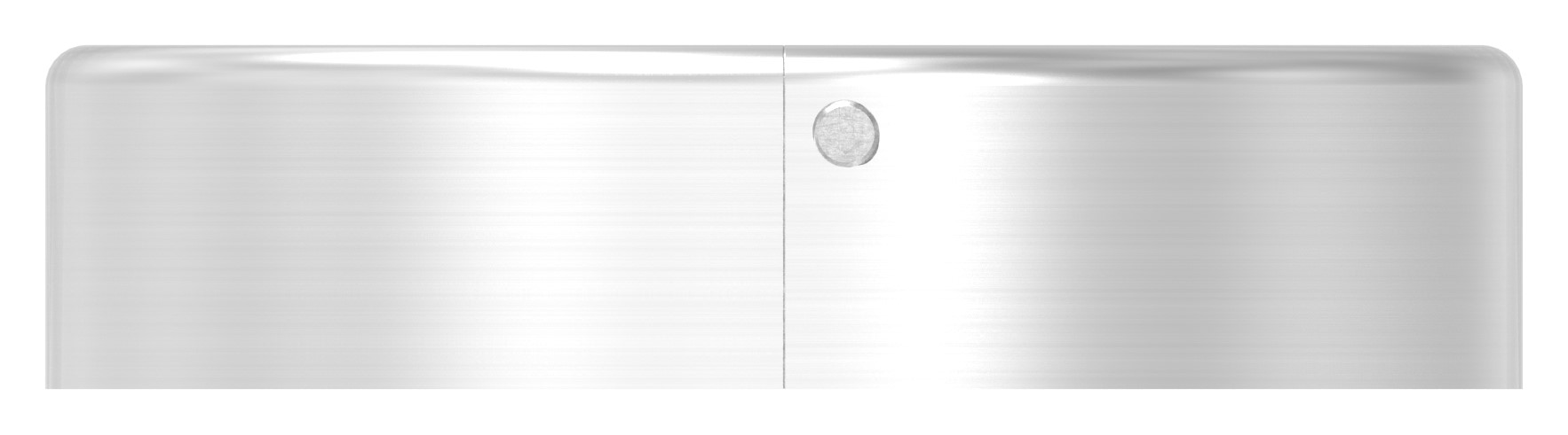 Abdeckrosette 105x25mm, Bohrung 43mm, zweiteilig, V4A