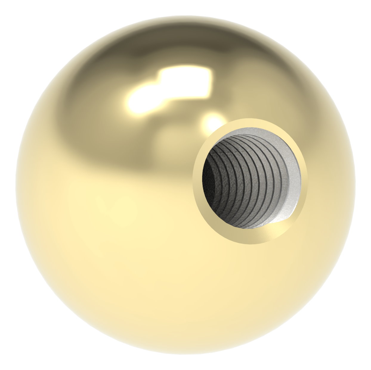 Messingkugel Ø 15mm mit M5