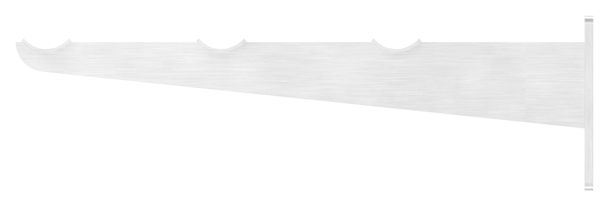 Tablettrutschenträger, für Rohr 33,7mm, V2A Tablettrutschenträger, für Rohr 33,7mm, V2A