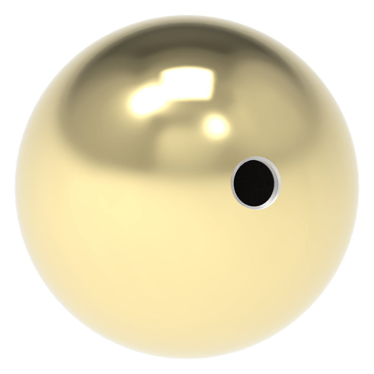 Messinghohlkugel Ø 50mm mit M8