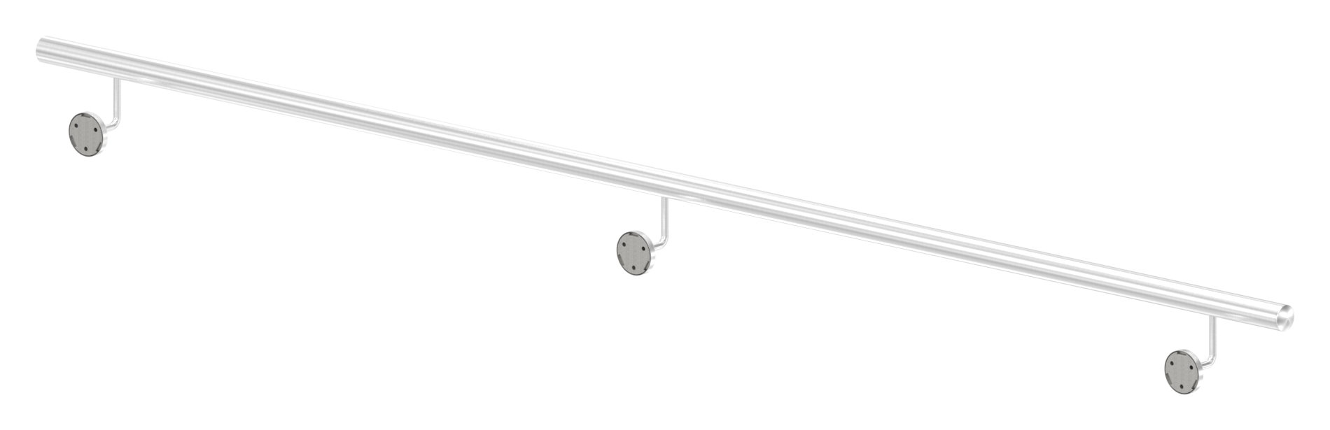 Handlauf, montagefertig, L: 2500mm, V2A