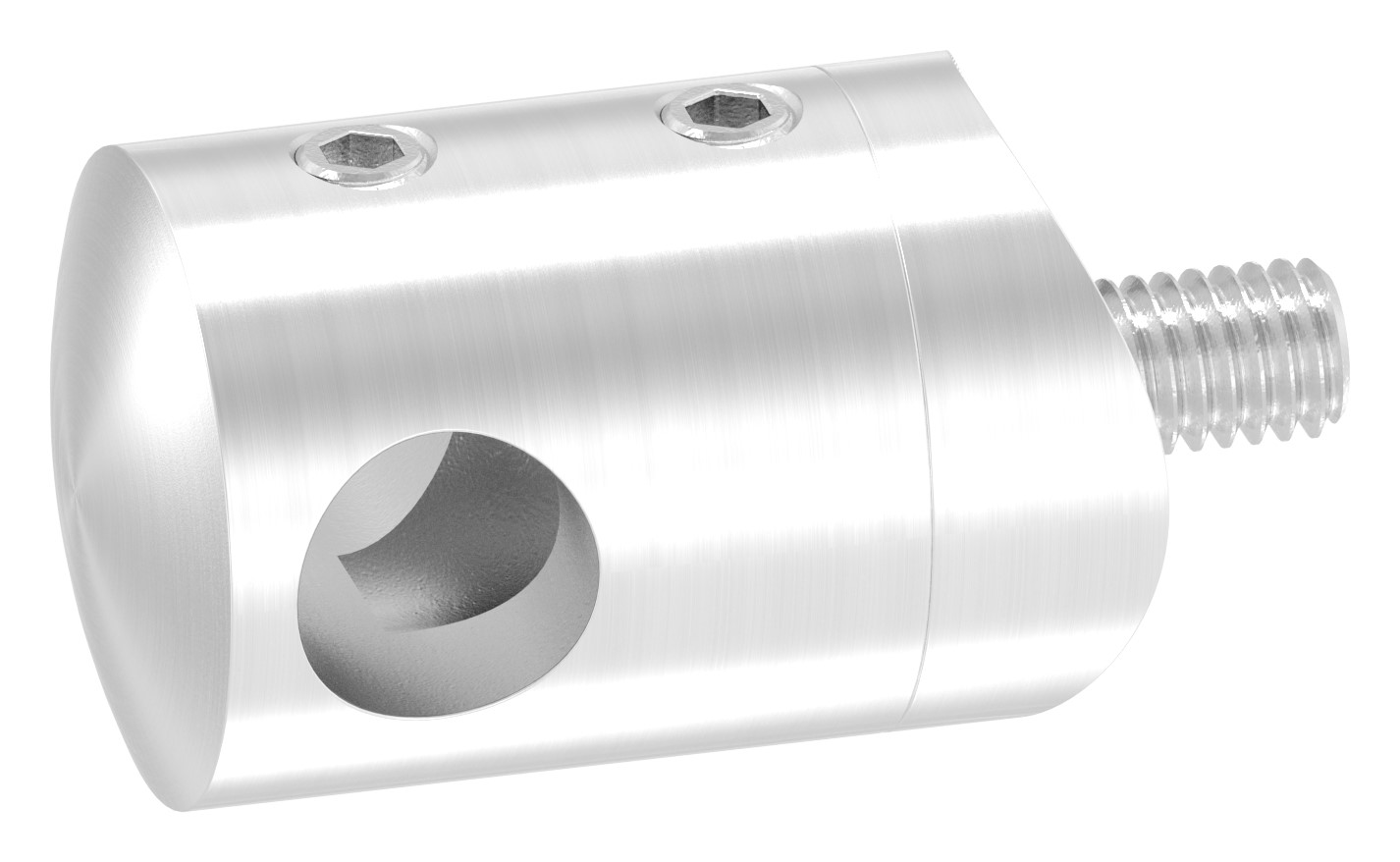 Querstabhalter für 33,7mm Rohr, 10,2mm Bohrung, V2A