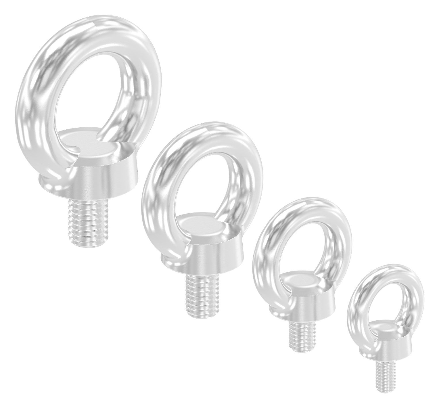 Ringschraube mit Außengewinde DIN 580, Rundeisen: 6mm, V4A