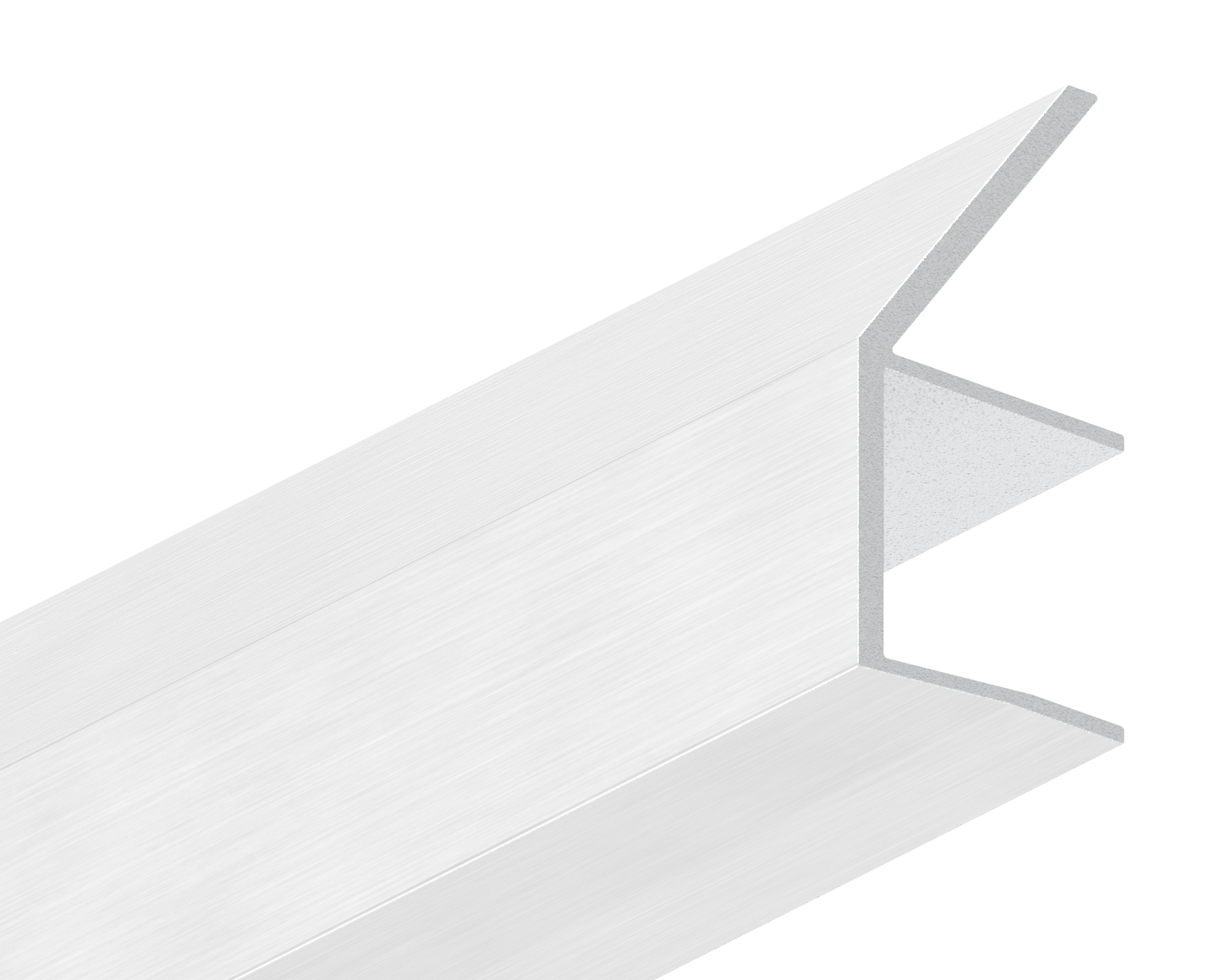 Regenrinne für Vordächer, Glas 17,52mm, L=1400mm, E4/EV1