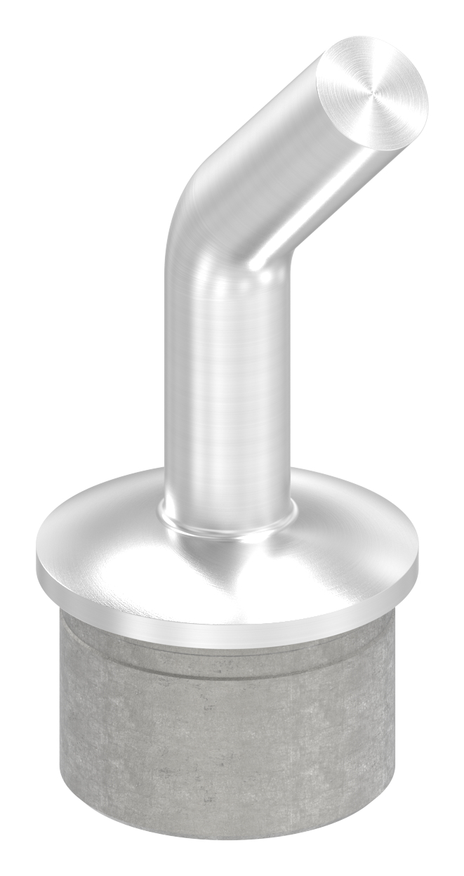 Rohrabschlussstopfen mit Stift 135°, für Rohr 42,4x2,5mm, V2A