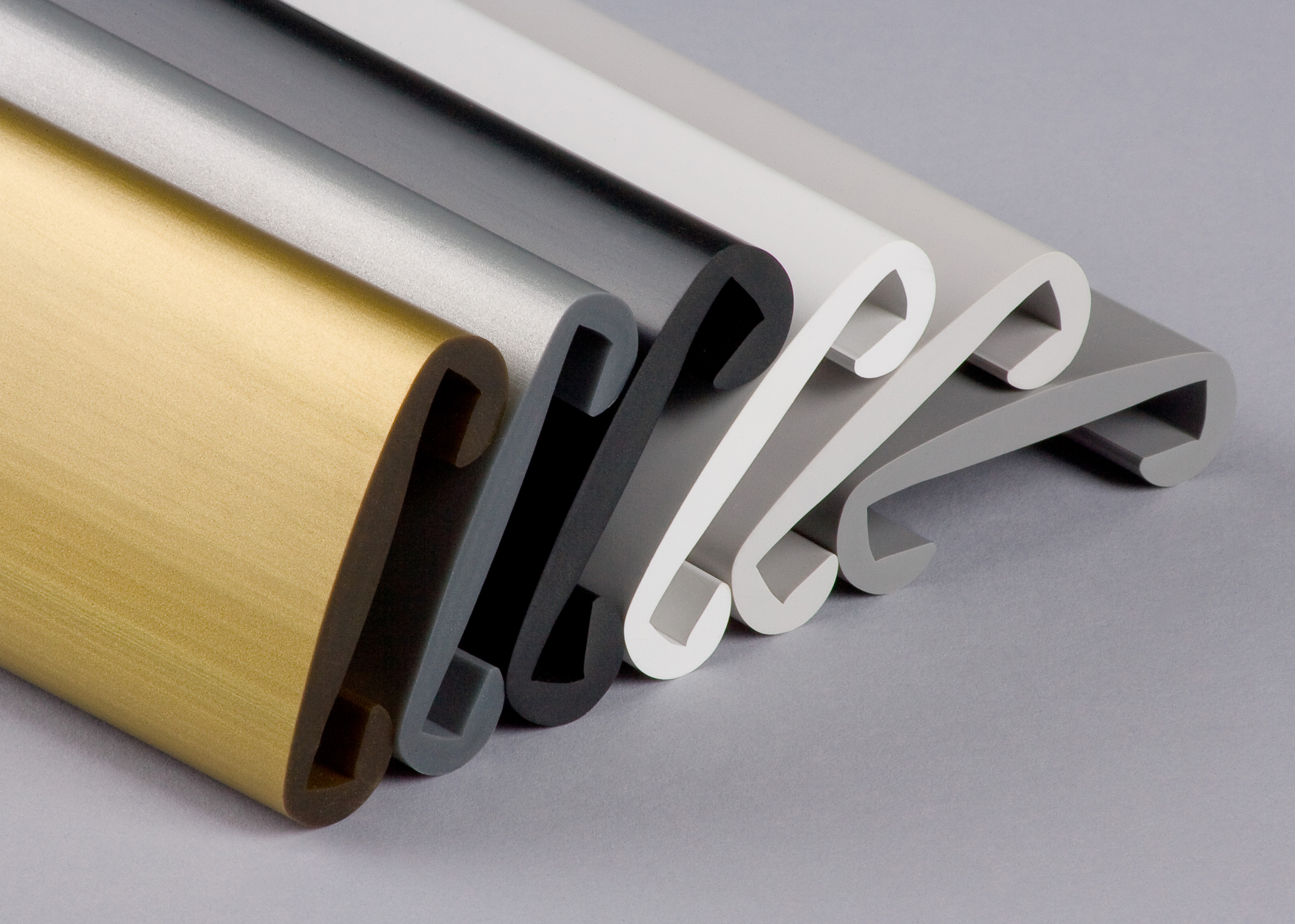 Kunststoffhandlauf für 50x8mm, weißaluminium