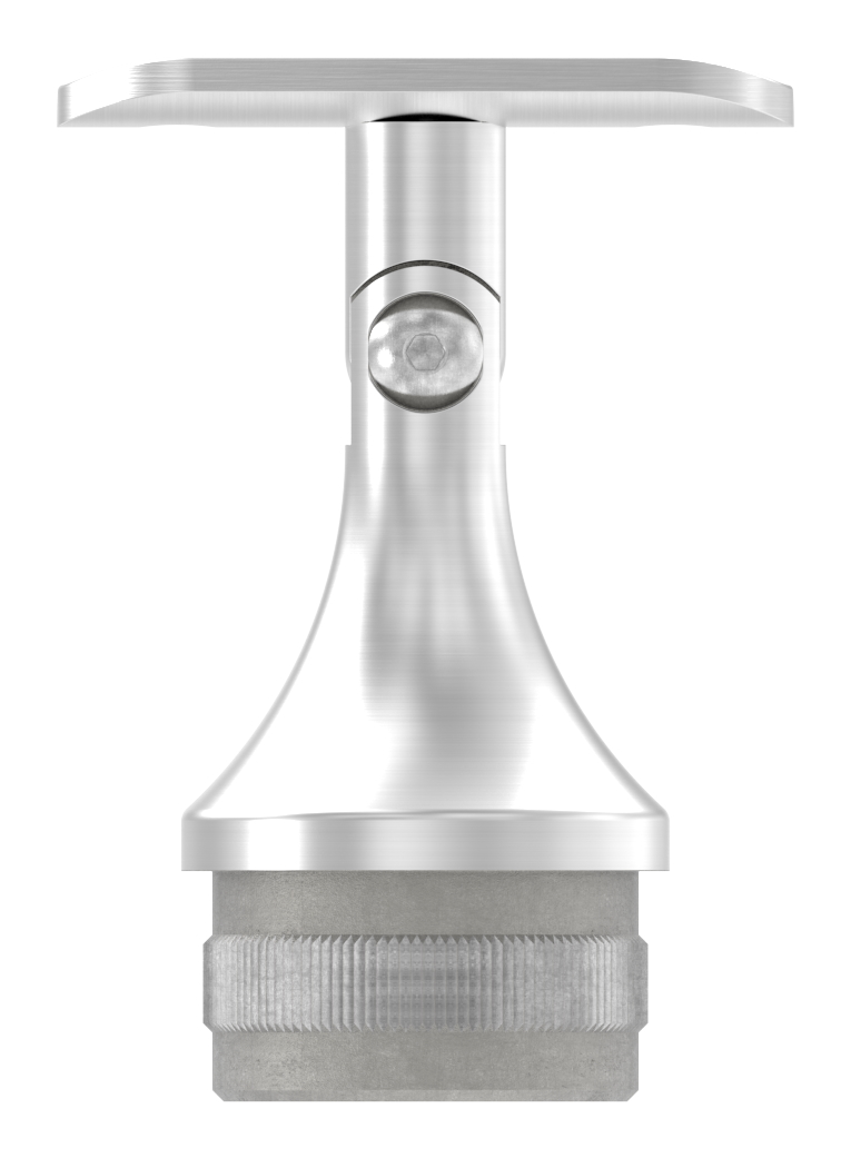 Rohrabschlussstopfen mit Gelenk und Platte, für 42,4x2,0mm, V2A