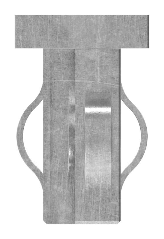 Stahleinschlagkappe, für Quadratrohr 20x20mm