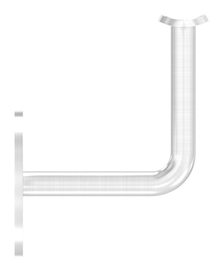 Handlaufhalter mit Handlaufanschlussplatte 42,4mm (Ronde und Bügel verschweißt), V2A