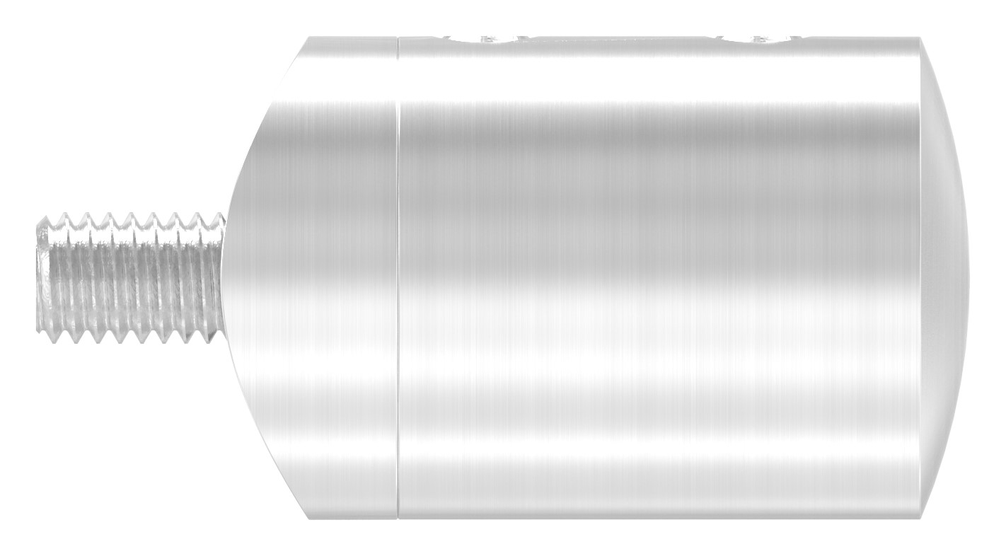 Querstabhalter für 33,7mm Rohr, Sackloch links 12,2mm , V2A