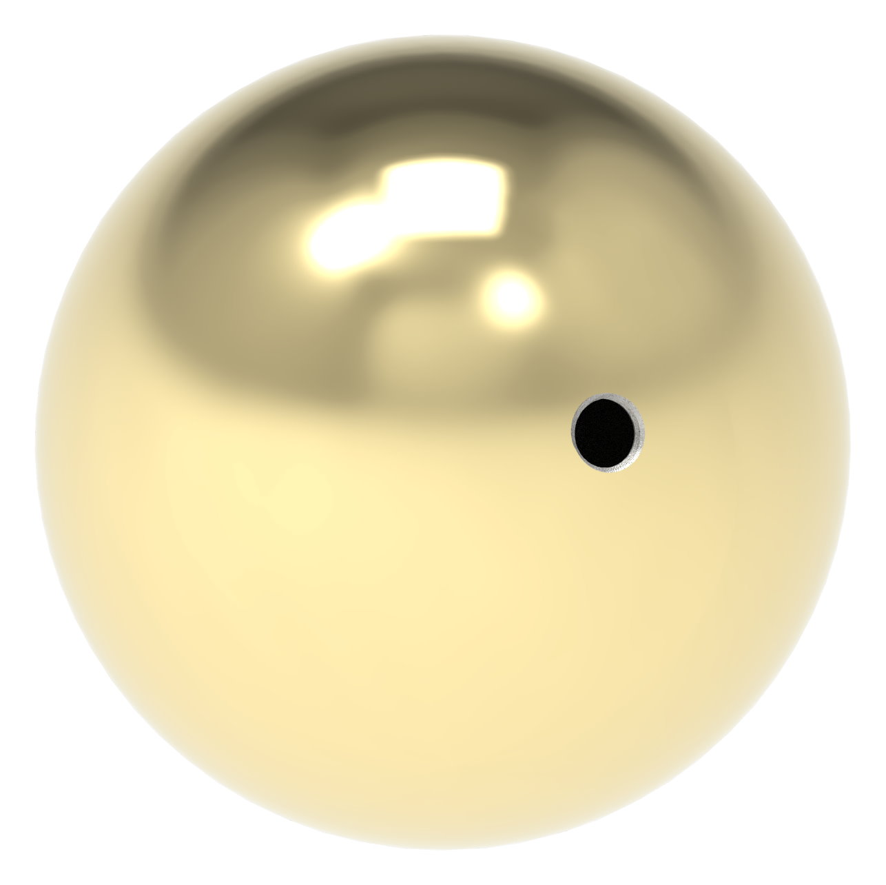 Messinghohlkugel Ø 80mm mit M8