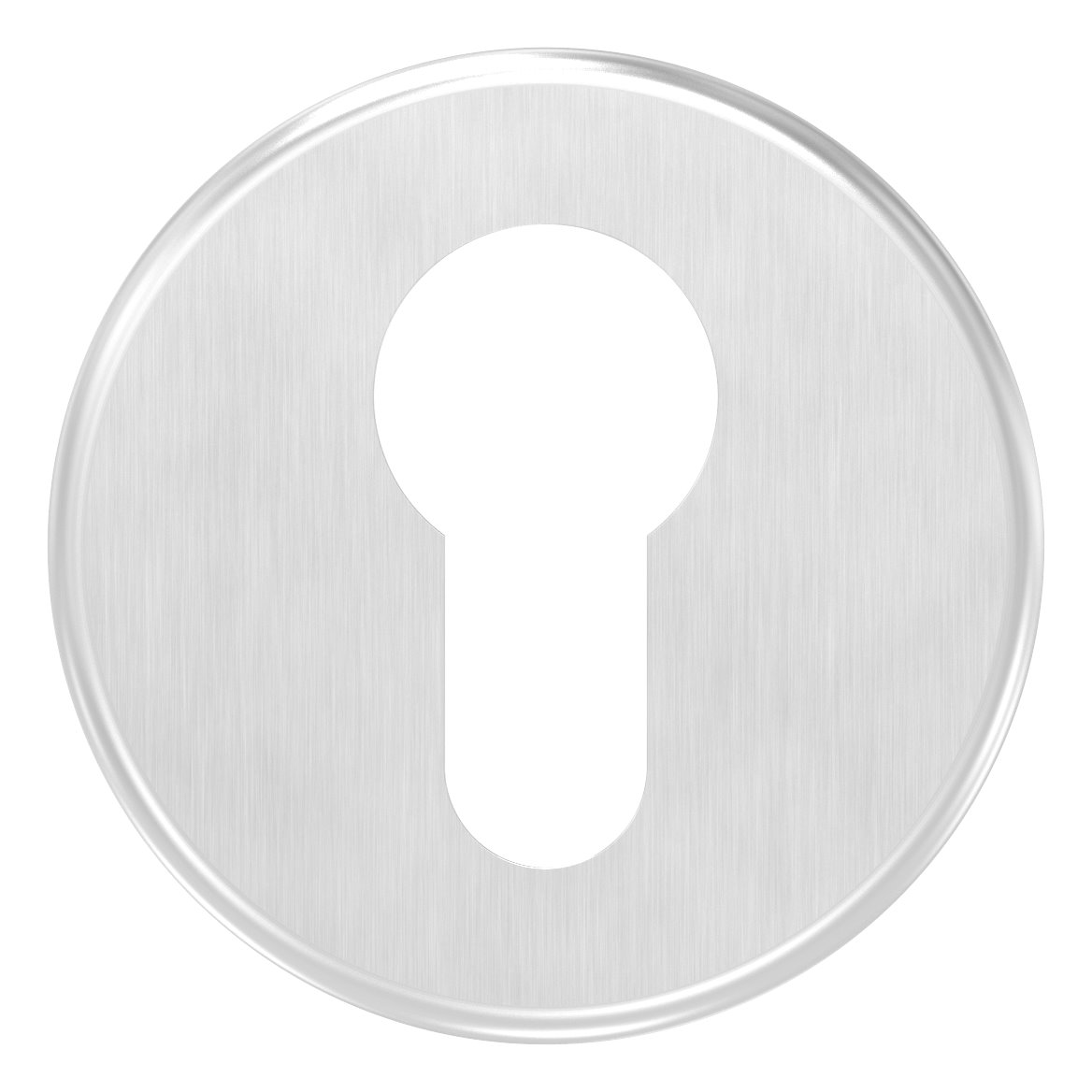 Schlüsselrosette-Paar, für Profilzylinder, V2A