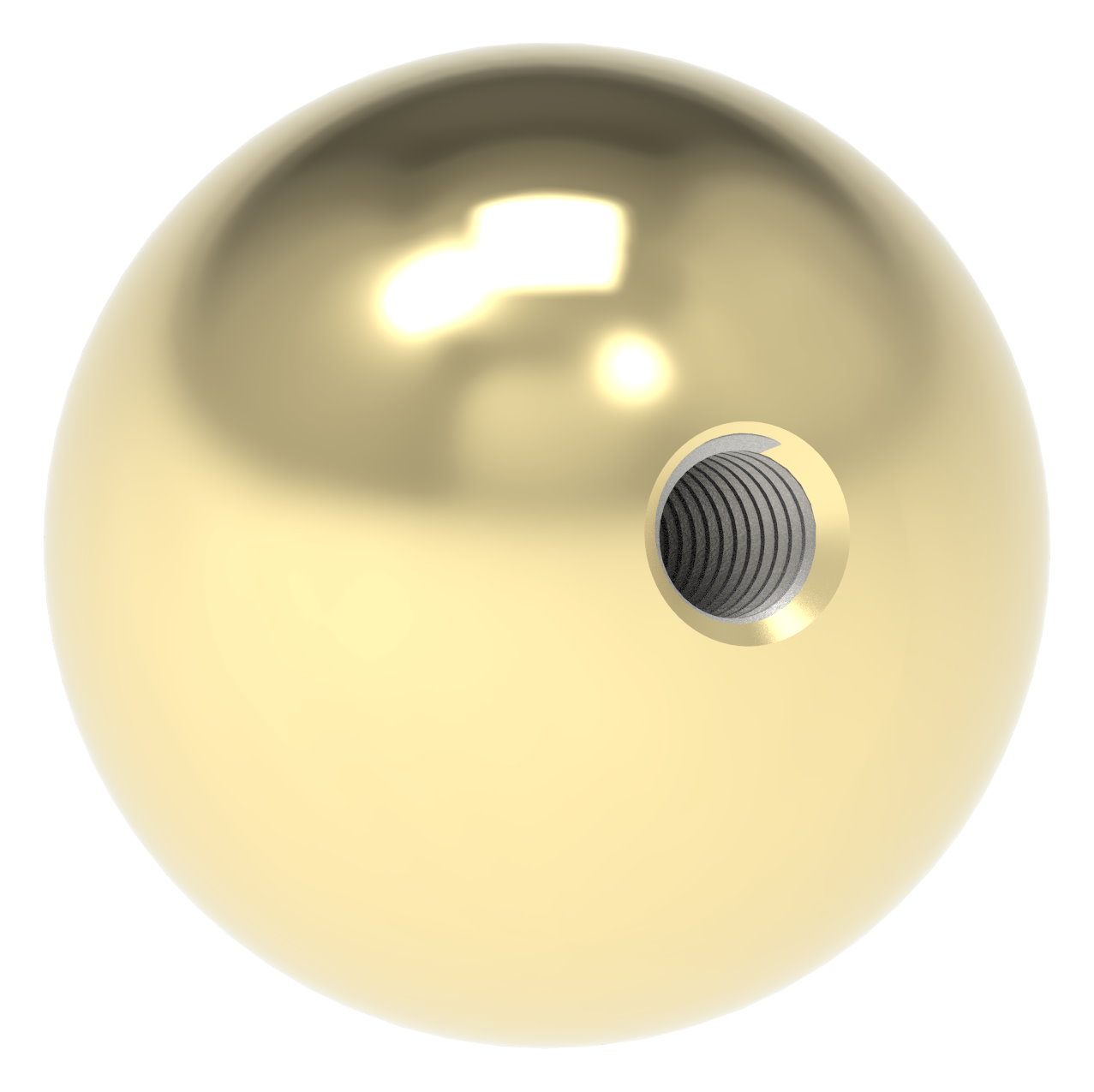 Messingkugel Ø 30mm mit M6