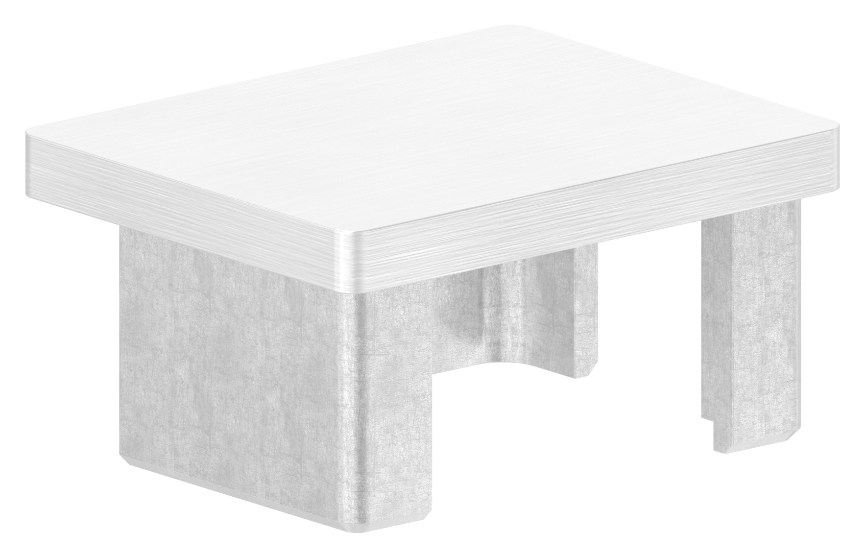 Einsteckkappe, für Rohr 50x40x2,0mm, V2A