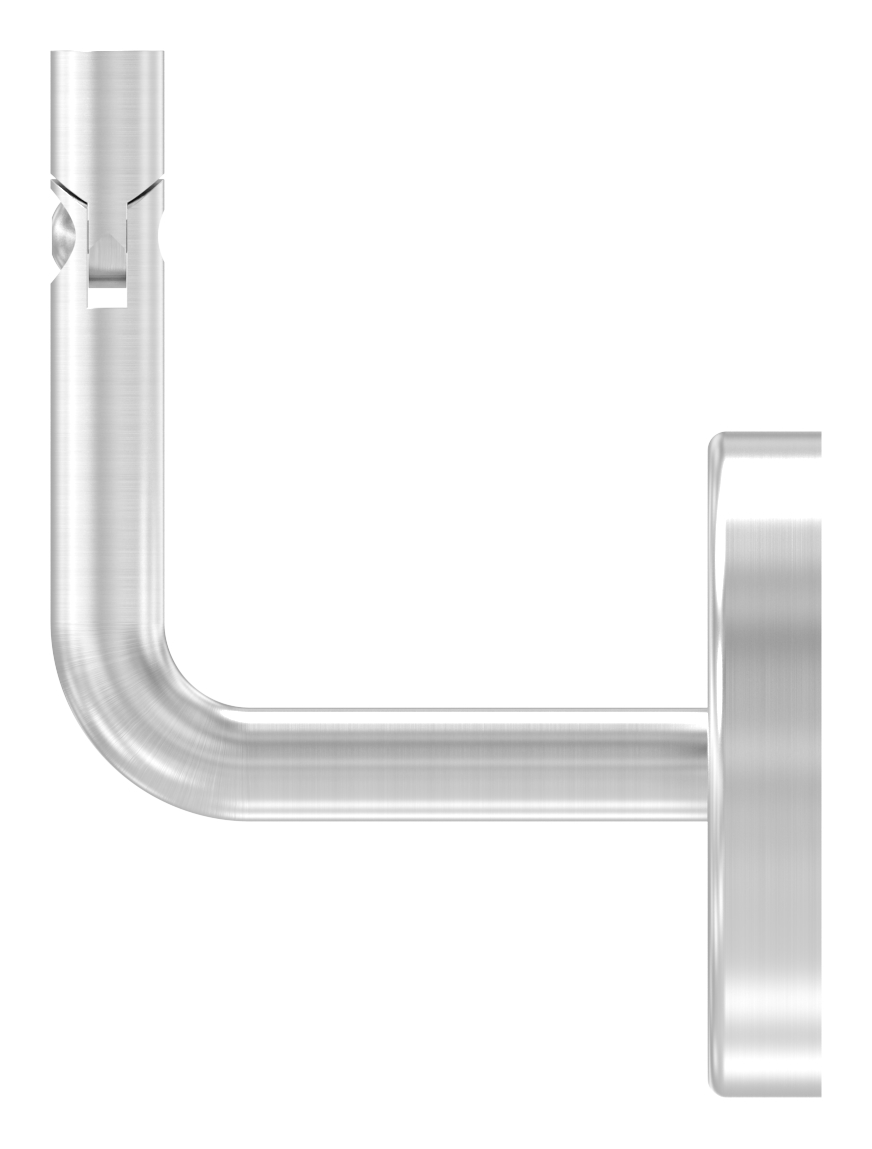Handlaufhalter inkl. Cliprosette (Ronde und Bügel verschweißt), V2A Handlaufhalter inkl. Cliprosette (Ronde und Bügel verschweißt), V2A