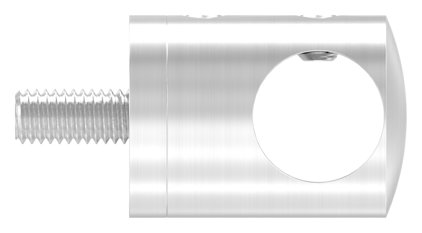 Querstabhalter für geraden Anschluss, 14,2mm Bohrung, V2A