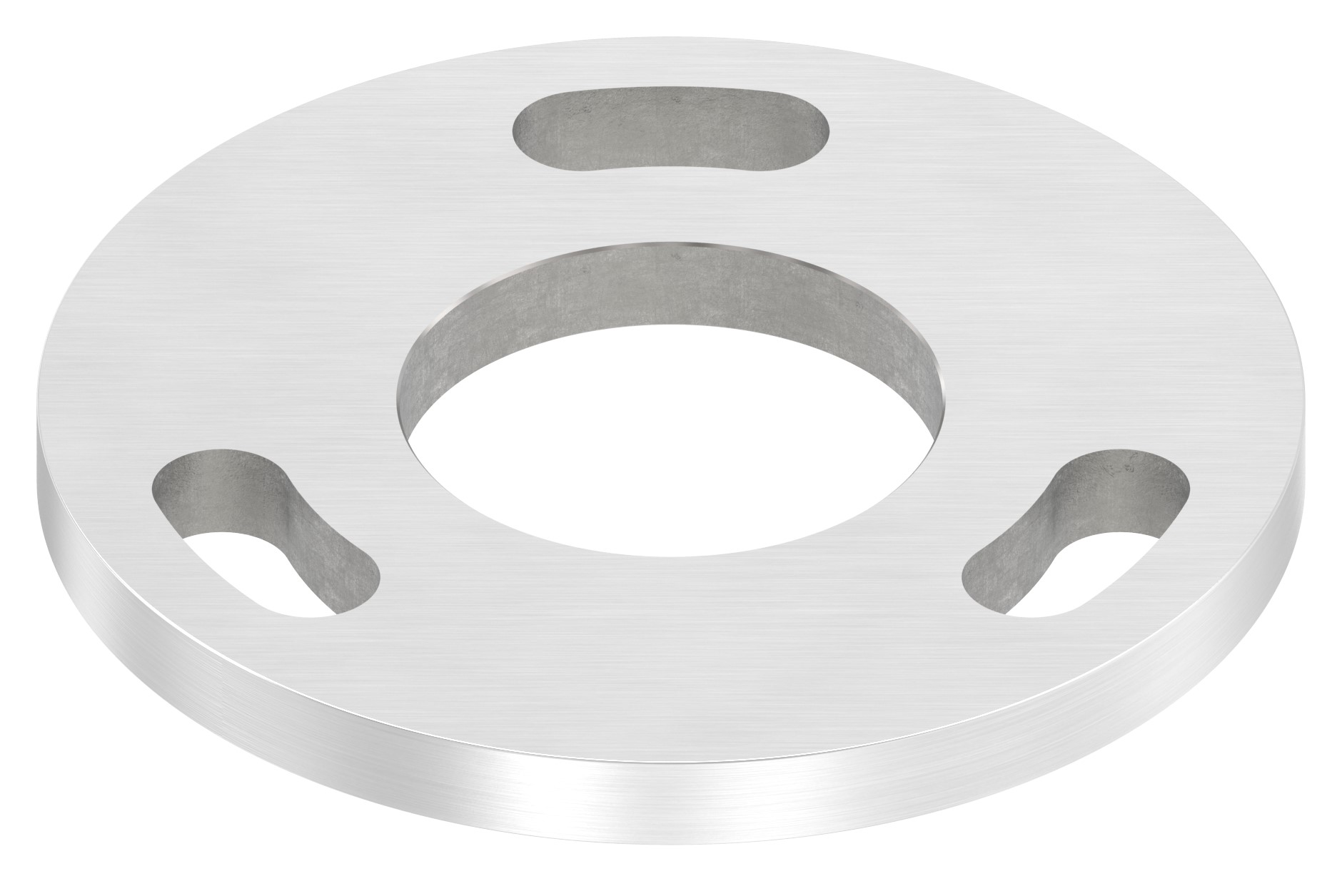Ankerplatte Ø 100x8mm, mit Längsschliff, V2A