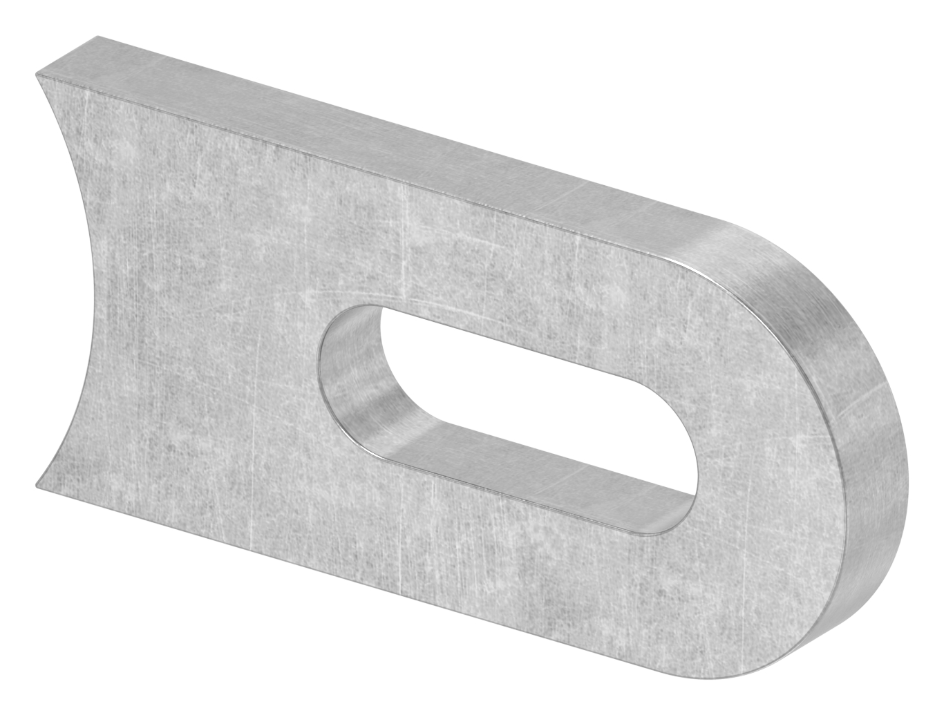 Anschweißlasche 50x25x6mm mit Langloch 25x9mm, Anschluss 42,4mm