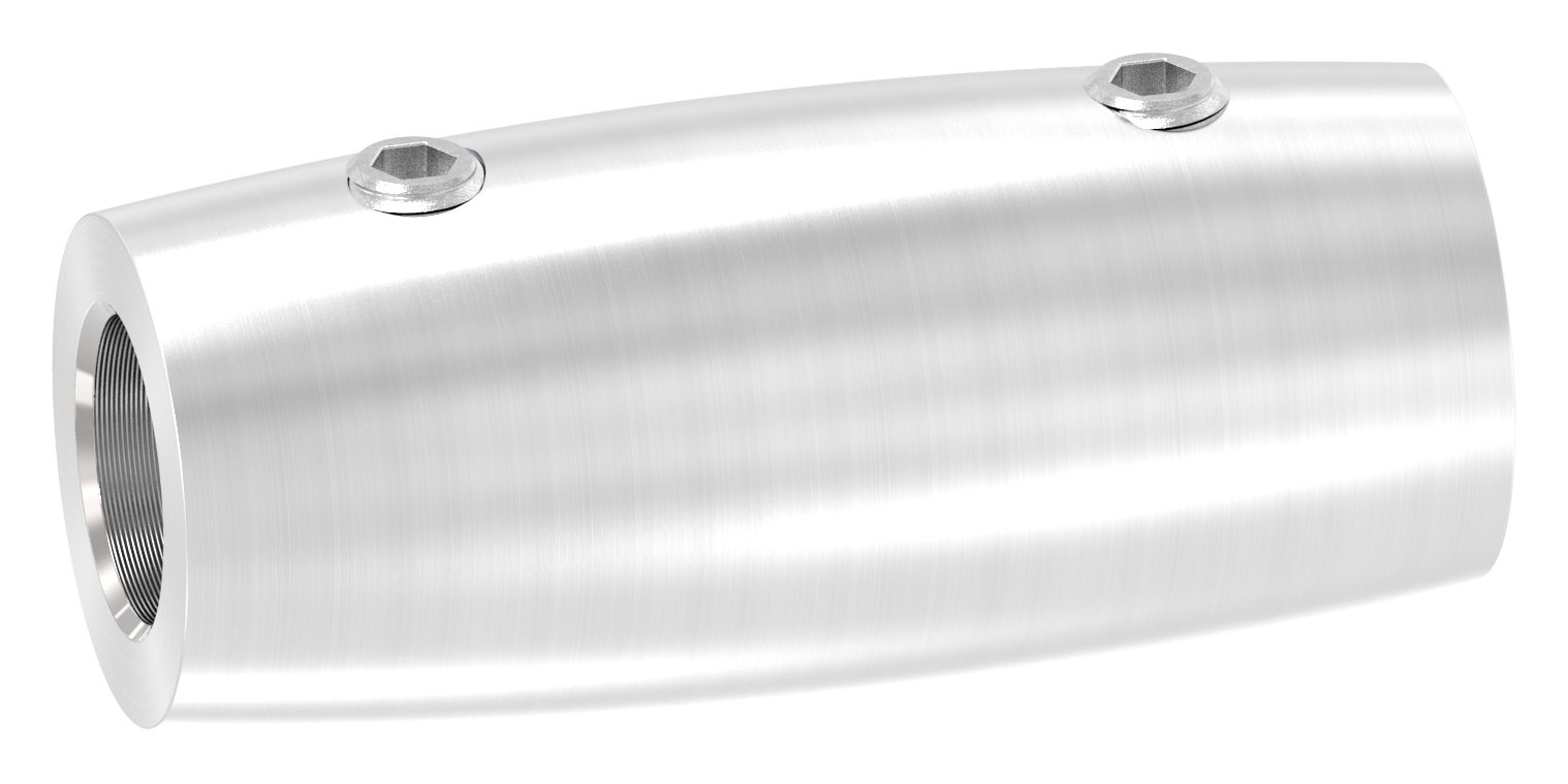 Stabverbinder für 10mm Rund, L: 45mm, Ø 20mm, V2A Stabverbinder für 10mm Rund, L: 45mm, Ø 20mm, V2A