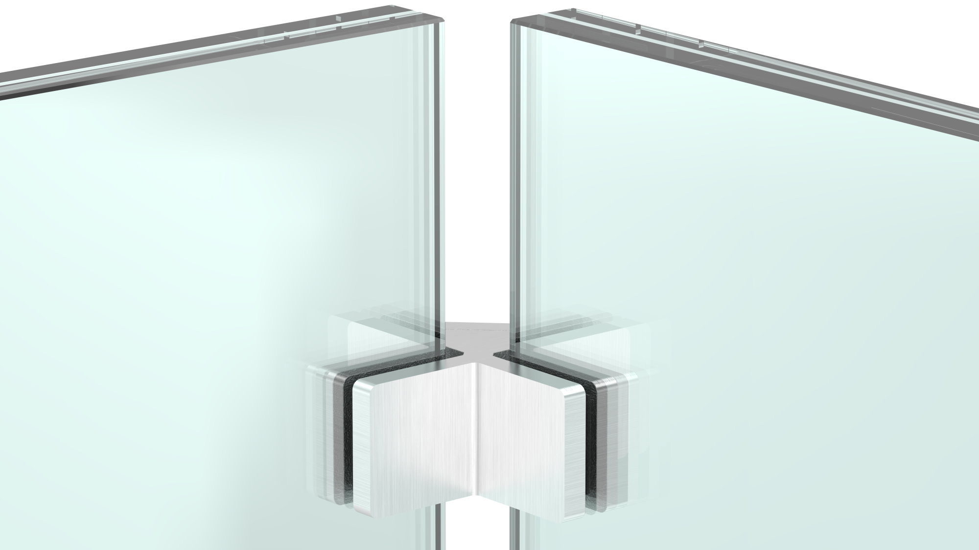 90° Glasausrichter für Ganzglasgeländer, für Glas 20,76 - 21,52mm
