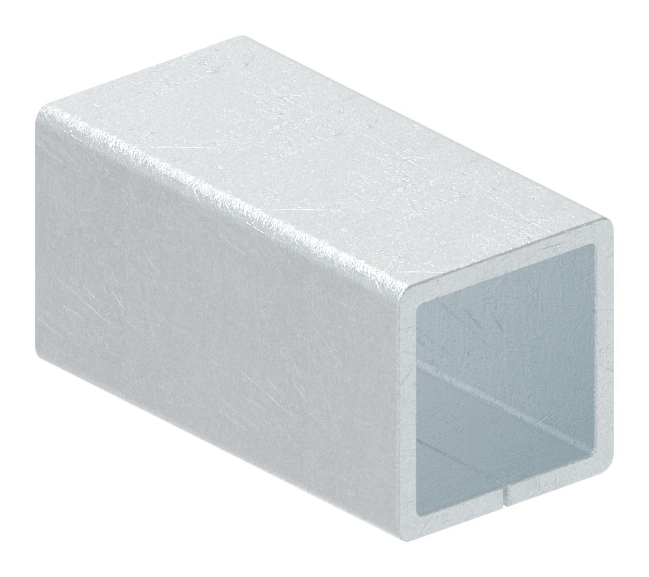 Ausgleichshülse von 8x8 auf 10x10mm, verzinkt