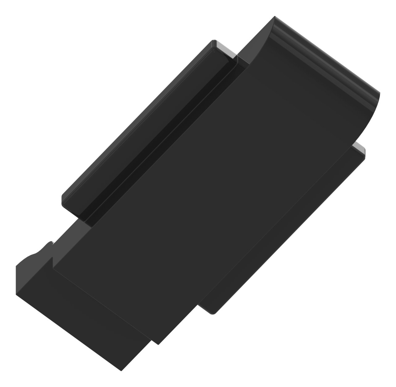 Sicherungsplatte für Mod. 14 , Zink roh pulverbeschichtet in RAL 9005 glänzend