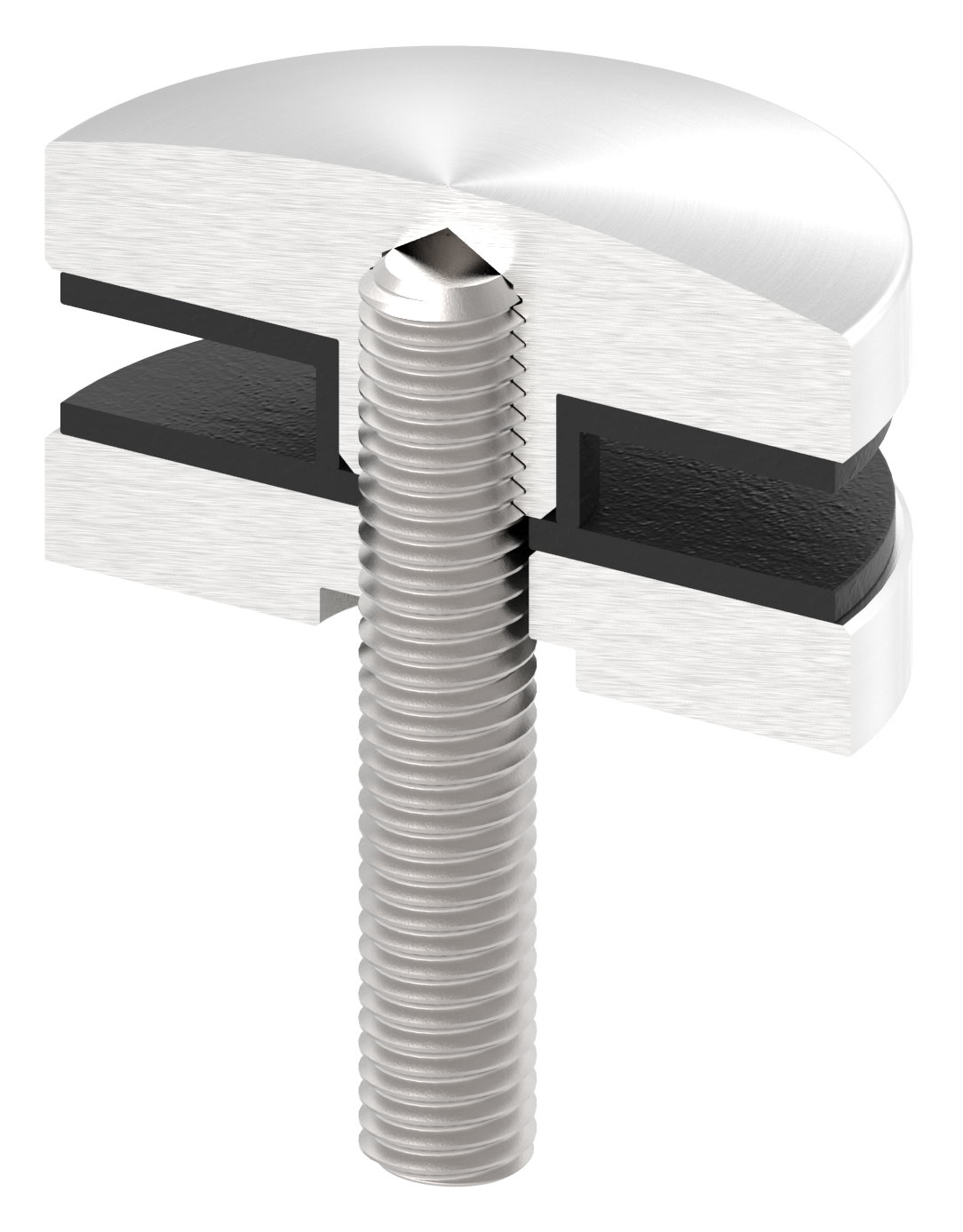 Oberteil für 52mm Glaspunkthalter, V2A Oberteil für 52mm Glaspunkthalter, V2A