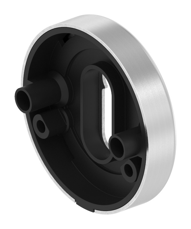 Schlüsselrosette-Paar, für Buntbart, V2A