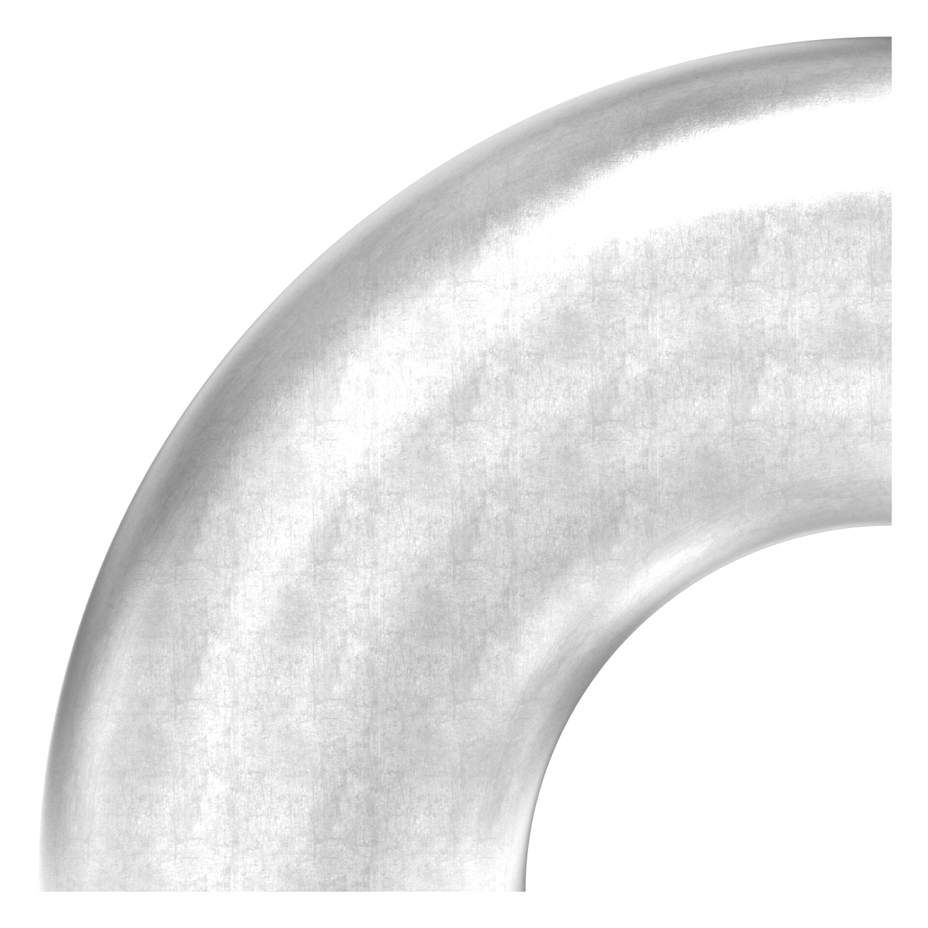 Schweißbogen 90°, 76,1 x 2,0mm, ungeschliffen, V2A